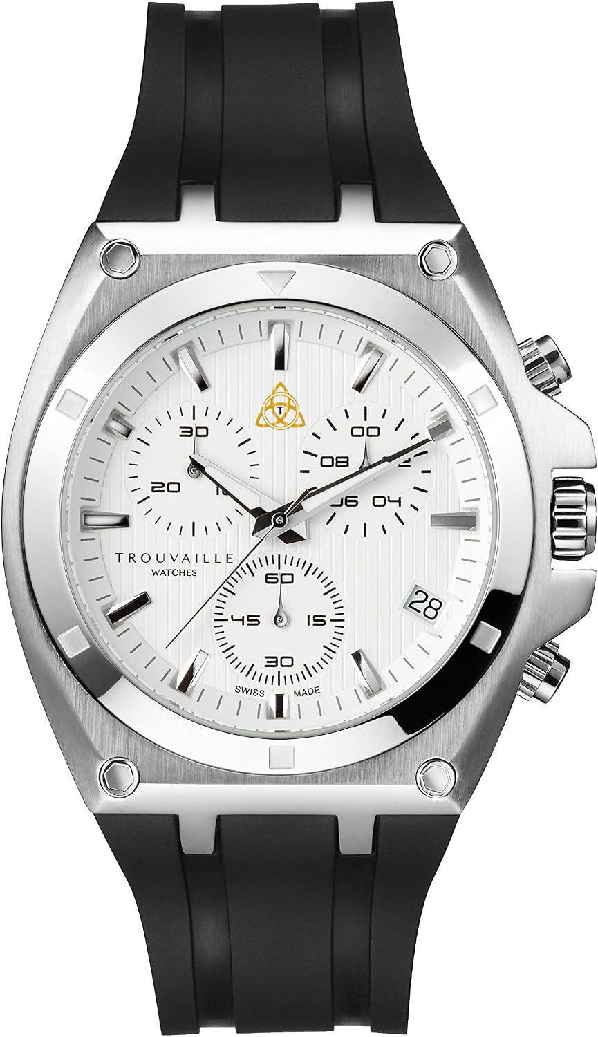 Trouvaille Watches Deluxe - White Chronograph