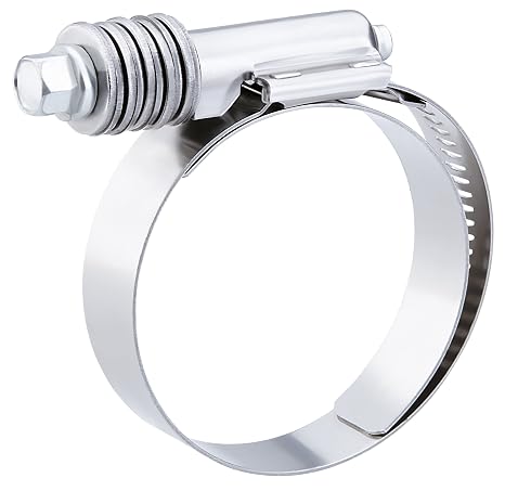 Breeze - CT 9410 Constant-Torque Stainless Steel Hose Clamp, Worm-Drive, SAE Size 10, 9/16" to 1-1/16" Diameter Range, 9/16" Band Width (Pack of 10)
