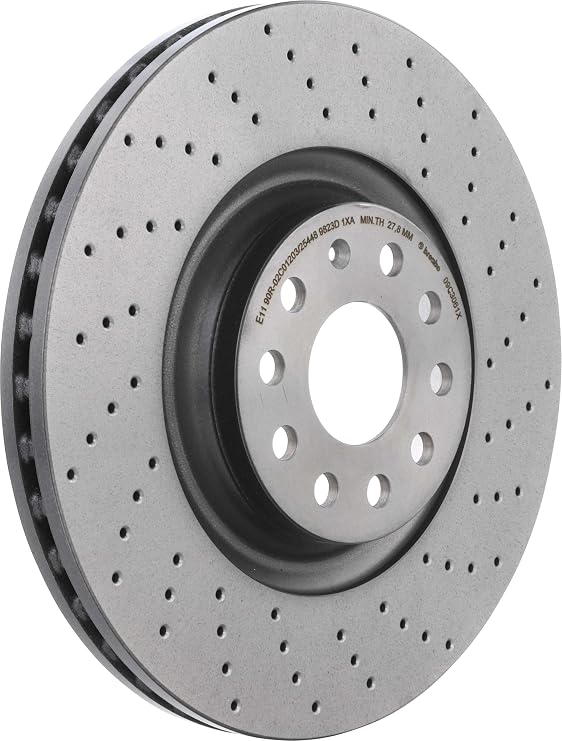 Brembo 09.C306.1X Xtra UV Coated Pillar Vented drilled Front Brake Rotor AUDI/CHRYSLER/CUPRA/SEAT/SKODA/SKODA (SVW)/VW/VW (FAW)/VW (SVW) OE# 1K0615301AD