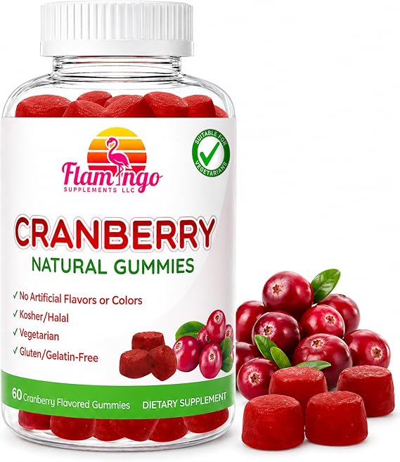 Cranberry Gummies 1000 mg - Cranberry Supplement Alternative to Cranberry Pills or Juice for Women, Men, Kids. Cranberry for Urinary Tract Health, UTI Relief- Vegan, Halal, Kosher Chews- 60 Gummies