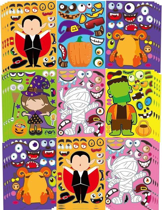 Halloween Stickers for Kids, Halloween Party Favor Sticker 42 Sheets