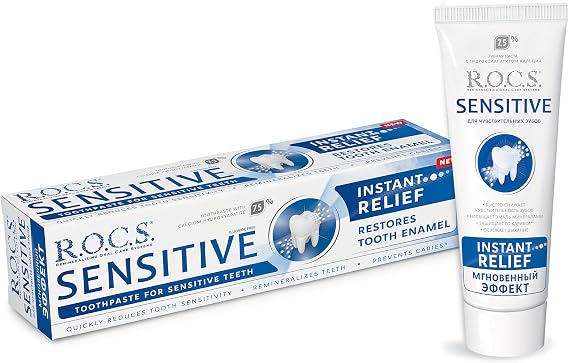 R.O.C.S. Rocs Sensitive Instant Relief - Anında Ferahlık Florürsüz Diş Macunu 75 ml
