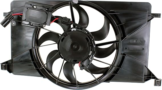 Go-Parts - Radiator Fan Assembly for Ford Focus 2012-2018, 2.0L Non-Turbo, Suitable for Gas or Electric, Includes Control Module, Replacement 2013 2014 2015 2016 2017