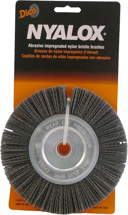 Nyalox Bench Grinder Brush 6-Inch Grey 80 Grit