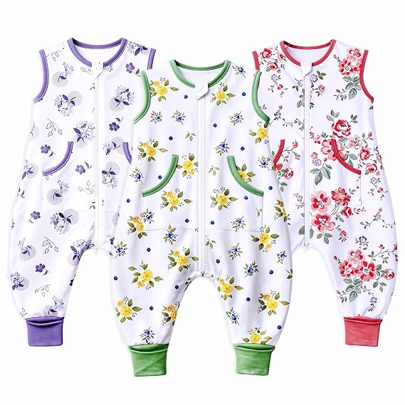 Toddler Sleep Sacks Sleep Sack 3T 4T 5T with legs Cozy comfy Baby Warable Blanket with 2-Way Zipper (3T-5T)