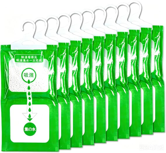 10 Pack Dehumidifier Bags, Moisture Absorber Hanging Bags, Closet Moisture Absorbers, For Use In Kitchens, Bedrooms And Wardrobes