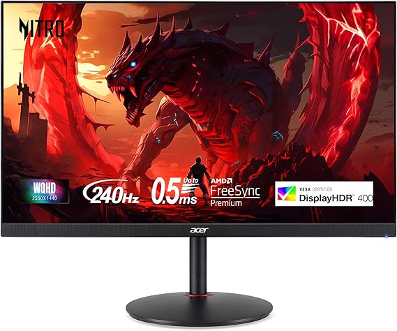 MONITOR Acer Nitro 27in QHD 2560x1440 IPS 240Hz Gaming XV272U W2bmiiprx