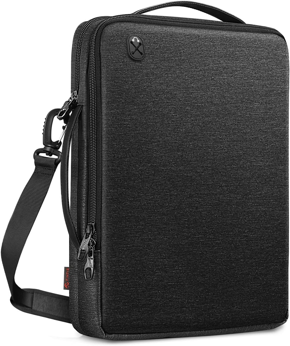 FINPAC Laptop Shoulder Bag for 14-inch MacBook Pro M3M2M1 ProMax A2779 A2442 2023-2021, 13’’ MacBook AirPro, Carrying Case for MacBook Air 15, Surface Laptop, HP, Dell, Acer Chromebook, Black