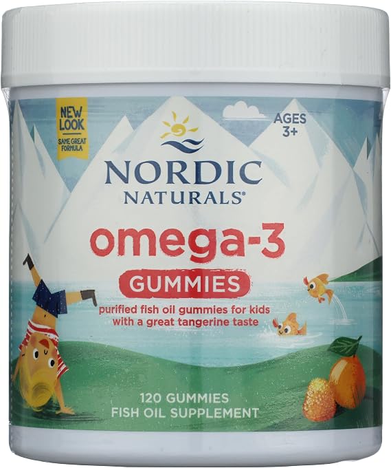 Nordic Naturals Nordic Omega-3 Gummies, 82mg Tangerine Treats - 120 Gummies