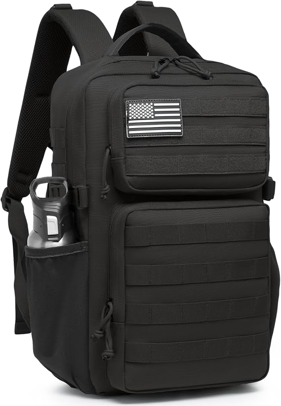 Wotony Military Tactical Backpack for Men Waterproof Daypack 3 Day Assault Pack Molle Bag with Water Bottle Holder