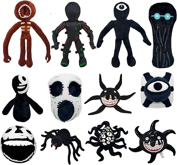 Doors Plush - Monster Horror Game Stuffed Figure Dolls, Game Room Ornaments, Gift for Halloween Christmas Birthday Party (01)