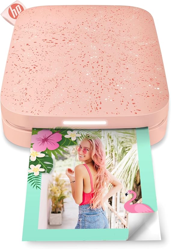 HP Sprocket Portable 2x3 Inch Instant Photo Printer (Blush Pink) Print Pictures on Zink Sticky-Backed Paper From Your iOS & Android Device