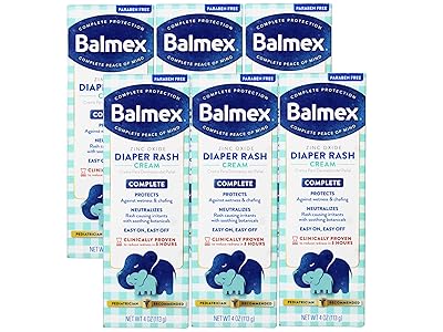 Balmex Diaper Rash Cream - 4 oz, Pack of 6