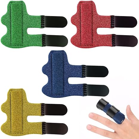 4PCS Finger Splint for Kids, Broken Finger Support Brace | Trigger Splints Straightener for Injured Protection Sport Injuries (4 Colors)