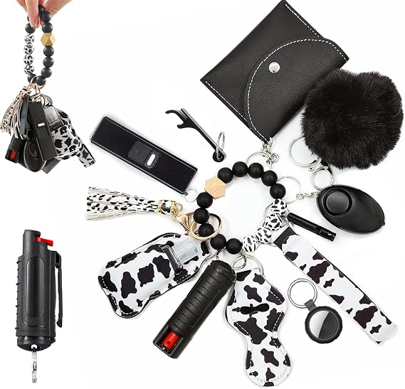Wristlet Card Holder Set for Women with Whistle