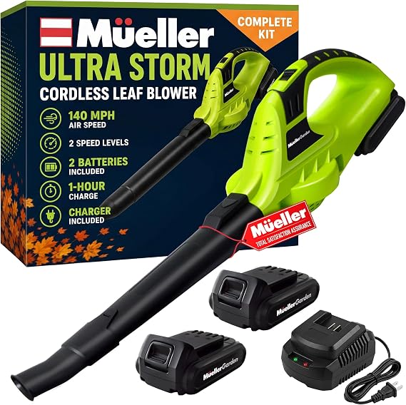 Mueller UltraStorm Cordless Leaf Blower