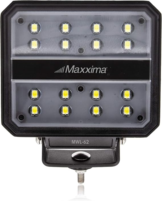 Maxxima 5,000 Lumen 16 LED Square Work Light, Black