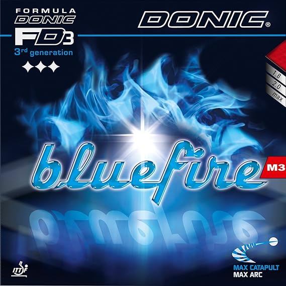 Table Tennis Rubbers Donic Bluefire M3, 2.00 mm, red