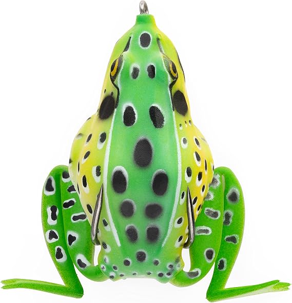 Lunkerhunt - Topwater Fishing Lures for Bass Trout Fishing | Combat Frog Lure for Big Fish | Award Winning Hollow Body Frog Fishing Bait with Weedless Hooks