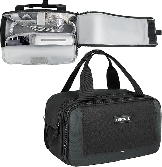 LEFORZ Travel Carrying Bag Compatible with ResMed AirMini/Z2 Auto CPAP Machine and Accessories,Portable Storage Organizer Case Fits for CPAP Equipment and Supplies(Bag Only)
