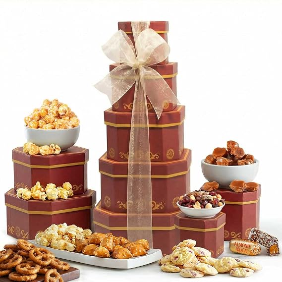 Gift Basket with Assorted Sweets, Cookies and Nuts