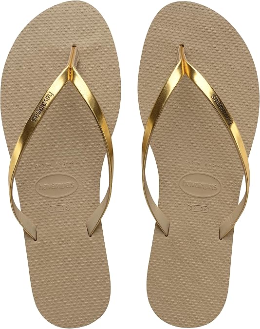 Havaianas - You Metallic Comfortable Stylish Versatile Thin Strap Sandals with Metallic Finish Small Heel for Women