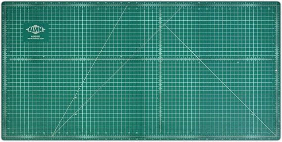 ALVIN GBM Self-Healing Cutting Mat 18 x 36 inch | Double-Sided Green/Black | 5-Layer Gridded Surface for Arts, Crafts and Sewing - Model GBM1836
