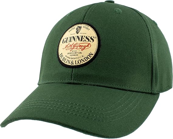 Guinness Extra Stout Label Patch Adjustable Hat Green