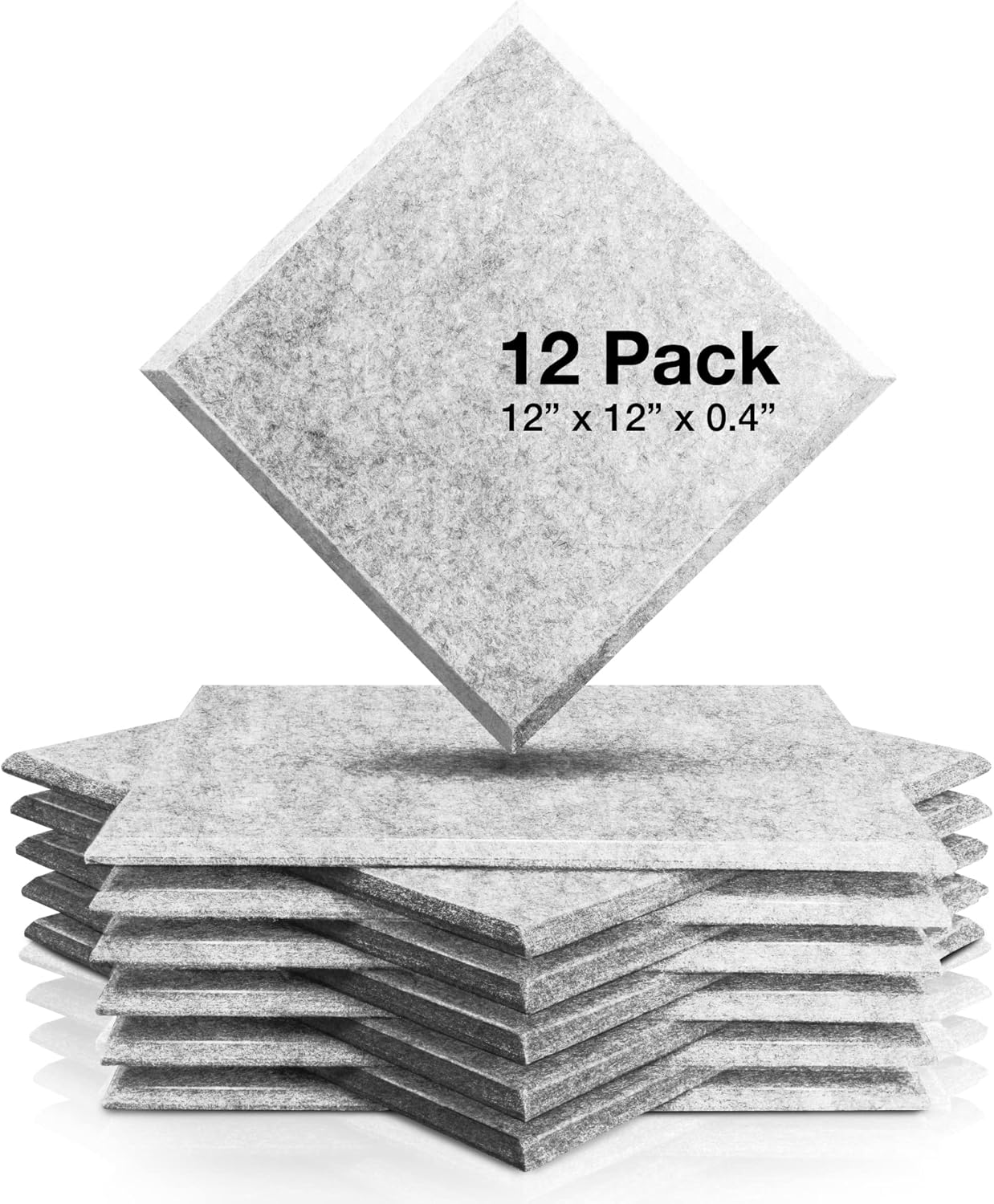 Fstop Labs 0.4 X 12 X 12 Acoustic Foam Panels, Sound Absorbing Panel, Beveled Edge Tiles Soundproof Foam Insulation, Soundproof Wall Panels