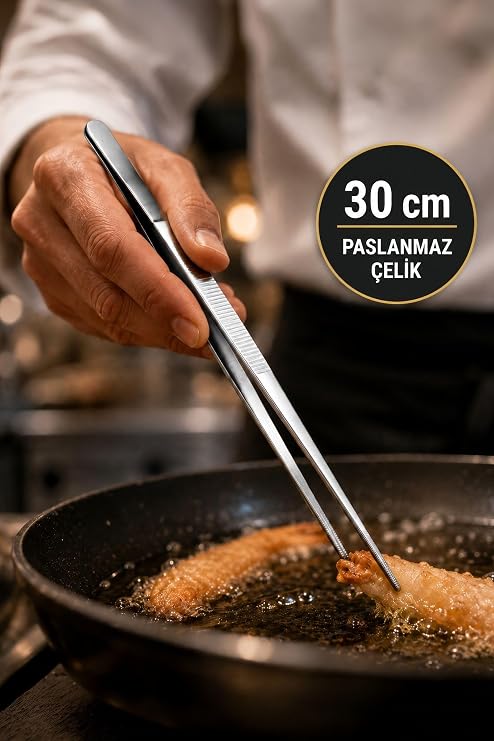 Çelik 30 cm Çok Amaçlı Cımbız Profesyonel Şef Cımbızı Maşası cin765-3