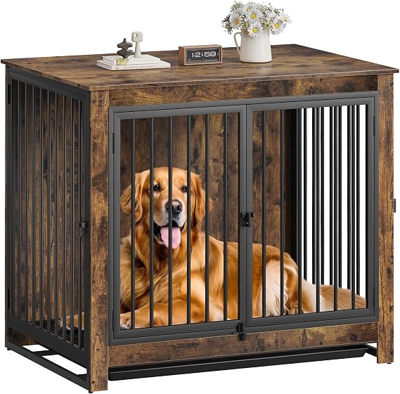 Dog Crate Furniture, 42 Inch Indoor Dog Kennel for Large Dogs Up to 70 LBS
