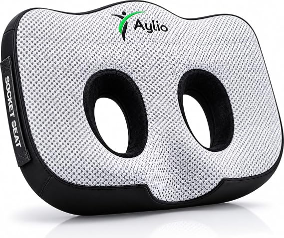 Aylio Socket Seat Cushion Twin Cutout Sit Bone & Tailbone Pressure Relief