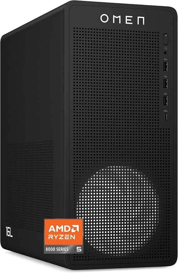HP OMEN 16L Gaming Desktop | AMD Ryzen 5 8400F Processor | 16GB DDR5-SDRAM | NVIDIA GeForce RTX 5060 Ti | Tower PC | Windows 11 Home | TG03-0013sa