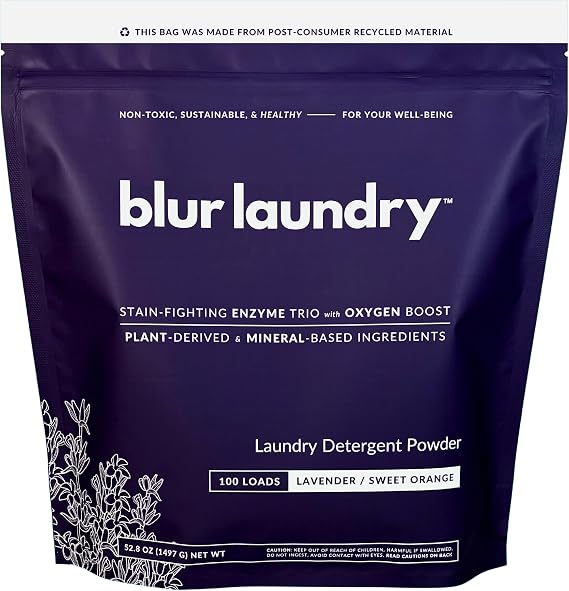 Laundry Detergent Powder, 3X Stain-Fighting Enzymes + Oxygen Booster for Fresh, Clean Clothes, Plant-Derived & Mineral-Based Formula, Pure Essential Oil Blend Scent, 100 Loads