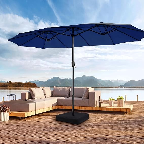 Patio Umbrella - 15 FT Large Outdoor Umbrella for Backyard, Pool & Deck