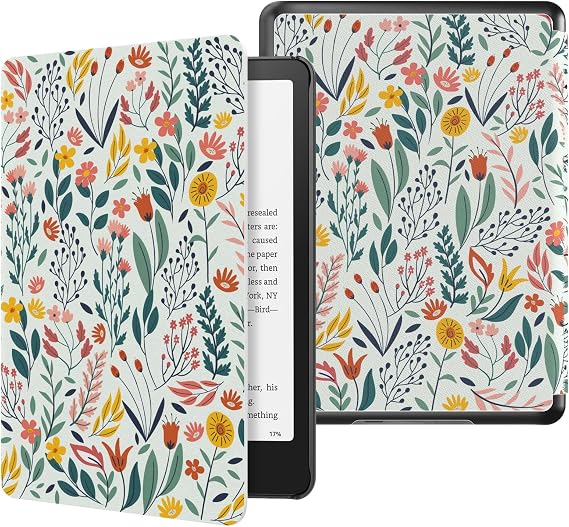 MoKo Case for 7" Kindle Paperwhite 12th Gen 2024/Colorsoft, Flowers