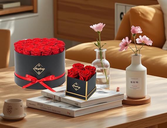 Changshunqi Forever Real Flowers Gifts for Women: Preserved Roses in Box Luxury Preserved Flowers for Delivery Prime Birthday Gifts for Womens Her Wife Valentines Mothers Day Gift for Mom Grandma