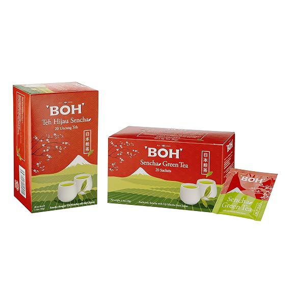 BOH Sencha Green Tea, 40 Total Tea Bags