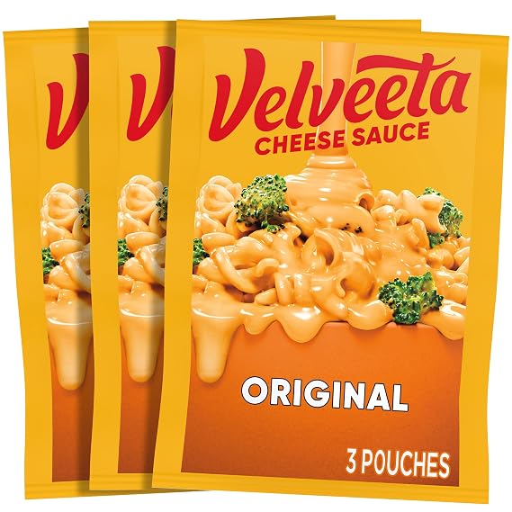 Velveeta Cheese Sauce, 1 Box of 3 Pouches Original, 12 oz