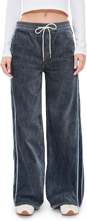 DAZE Women's The Cozy Jean Wide Leg Pull-On Jeans