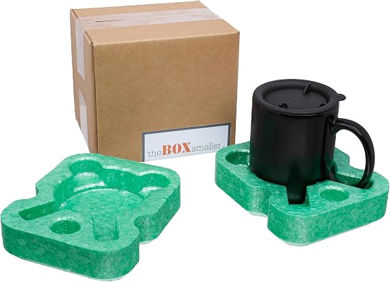 EPE USA Sustainable 11 oz. Mug Shipping Box - 1 Pack - With Protective Eco-Friendly EPS Alternative Foam Inserts