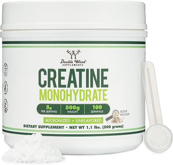 Micronized Creatine Monohydrate 5g, Unflavored, No Fillers, 100 Servings | Strength + Recovery Supplement, Micronized, Dissolves Clean, Vegan, Keto + Gluten-Free, No Blends, Scoop Included