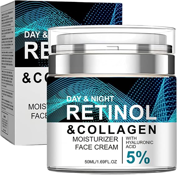 Retinol Cream - Collagen Face Cream with Hyaluronic Acid, Suitable for Aging, Wrinkles, and Fine Lines - Lifting & Firming, 24-Hour Facial Maintenance, Suitable for Most Skin Types - 50ml