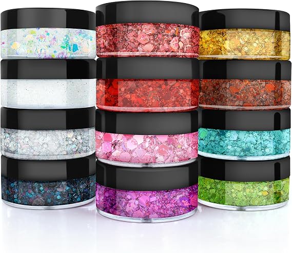 Body Glitter, Face Glitter, Hair Glitter, 12 Colors