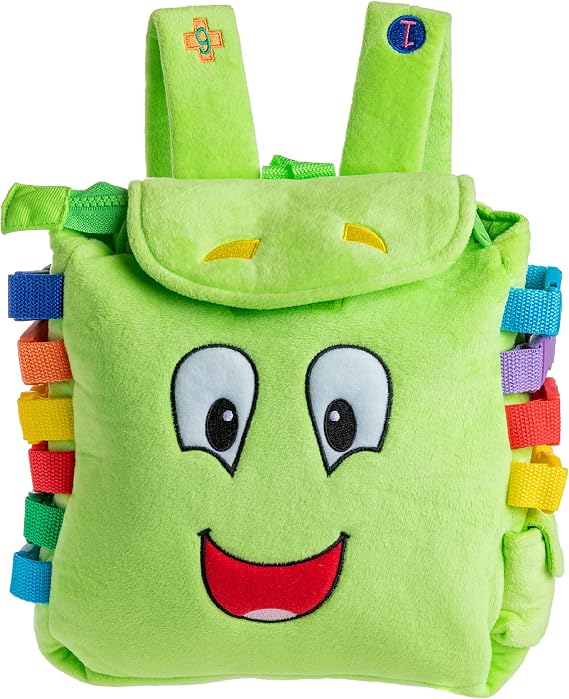 Buckle Toys, Buddy Activity Backpack, Educational Pre-K Learning | Educational Pre-K Learning Activity Toy, Develop Fine Motor Skills, Great Gift for Toddlers and Kids