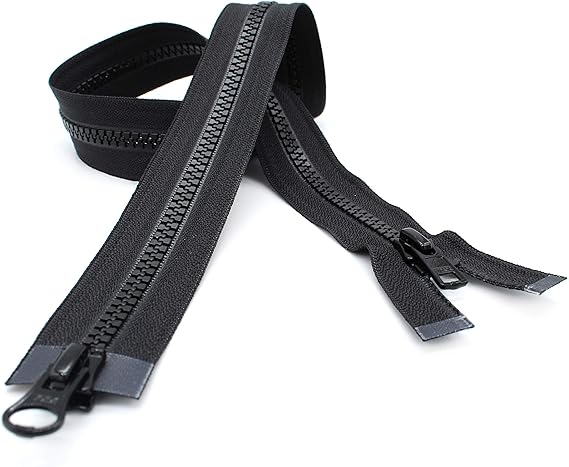 YKK Vislon 2-Way Separating Zipper, 28", Black