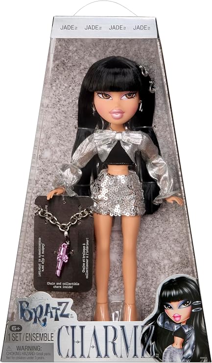 Bratz Charmz Jade - Fashion Doll with Collectible Charm Bracelet, Includes Outfit & Accessories,  in a Display-Worthy Packaging, Customise and Collect
