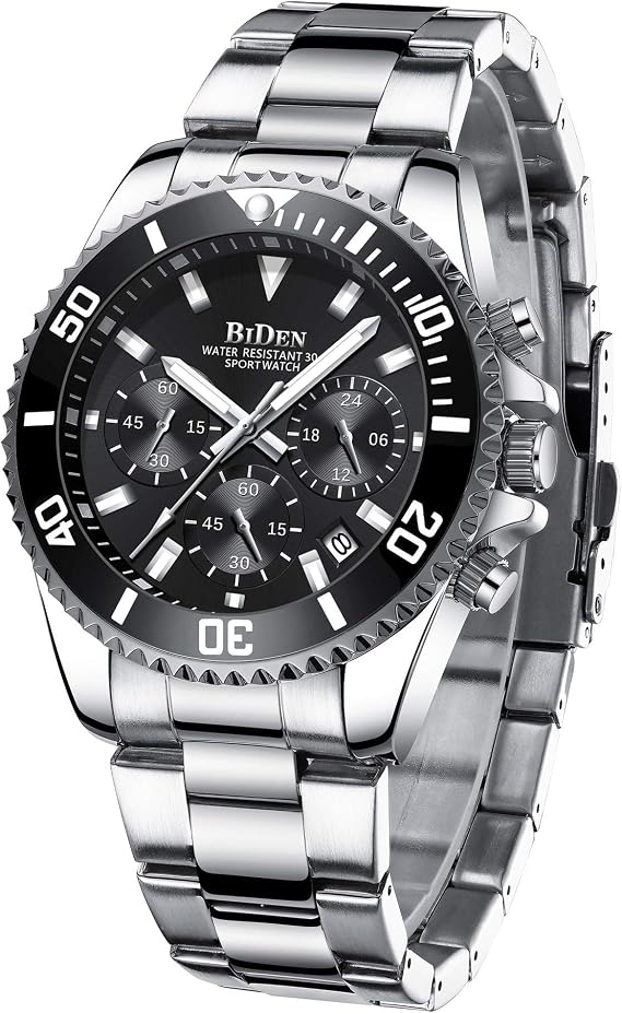 Biden BIDEN-0163 Men's Analogue Quartz Watch with Stainless Steel Strap