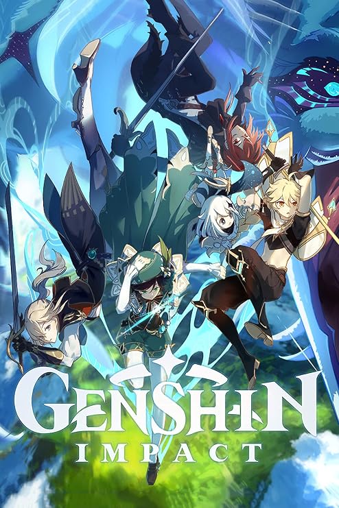 Genshin Impact Poster Gaming Poster Anime Poster Art Prints for Home Wall Decor, 16x24 inches (GI1)