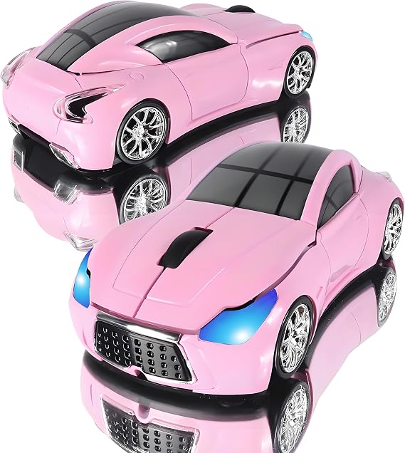 elec Space Car Mouse, Wireless Mouse (Milk Tea Pink)